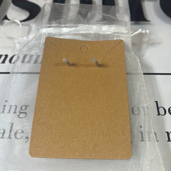 Rose Gold Textured Disc Drop Earrings - Picture 8 of 9